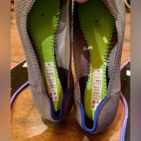 💥Rothy’s Cloud Gray Birdseye Point Flat Shoes💥 - Picture 9 of 12